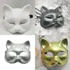 Máscara Estilo Gato de Media Cara de Tendencia Nacional, Mascarilla Facial para Hombres, Mujeres y Niños, Accesorios para Fiestas, Bailes y Actuaciones, Princesa Anna