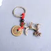 Chaveiro Pingente Acessório Dragão de Latão Nove Filhos Yaixi Taotie Decoração de Mesa Chaveiro de Carro Presente
