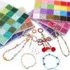 Caja de Set de 24 Compartimentos para Cuentas Xiaomi Transfronteriza Kit de Materiales para Accesorios de Pulsera de Cuentas Hecha a Mano DIY Pulsera Educativa para Niños Collar