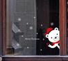 Pegatinas decorativas para ventanas, cristales, puertas, copos de nieve, Navidad, Año Nuevo, muñecos de nieve, transfronterizos, electrostáticas, extraíbles, para pared