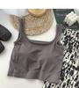 Nuevo chaleco deportivo de tirantes con espalda de belleza de copa fija de una pieza para mujer, ropa exterior básica tipo tubo, push up, ropa interior envolvente para el pecho para mujer