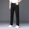 Calça Casual Elástica Nova de Verão para Homens 2026 Solta de Perna Reta Algodão Puro Calça Longa Masculina para Negócios