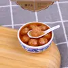 Tazón Mini Pequeño Fideos Arroz Modelo Comida Miniatura Comida Postre Figura Gourmet Juguete Accesorio