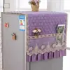 Veludo pele de pêssego capa de tecido para geladeira de porta dupla porta única capa de proteção superior para micro-ondas forno