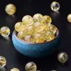 Contas Soltas de Quartzo Rutilado Natural Pulseira de Contas Feminina Material para Pulseira DIY Feita à Mão Contas Individuais Wenwan Contas Espaçadoras de Quartzo Rutilado Brasileiro Pulseira