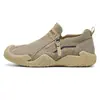 Tênis Masculino Verão 2026 Novo Antiderrapante Resistente ao Desgaste Casual Versátil Moderno Moda Zíper Lateral Slip-on Lona