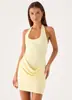 Vestido Corto Ajustado de Verano 2026 Nuevo Estilo Transfronterizo de Amazon, sin Mangas, con Cuello Halter y Cuello en U, Patchwork de Satén, Fruncido