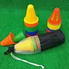Taza de cono para patinaje de 8 cm flor plana patines zapatos de patinaje ángulo de obstáculo en carretera logotipo tubo de barril alrededor del cono pequeño barril accesorios de entrenamiento