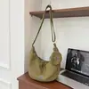 Bolso de Lona Único con Bloques de Color para Mujer, Bolso Informal tipo Dumpling para Hombro, Bolso para Labiales, Bolsa Deportiva para Gimnasio, Bolso de Hombro, Bolso Cruzado