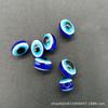 Olhos de peixe ovais, contas de listras azuis, contas de olho de 6 mm, pulseira de contas, acessórios de joias faça você mesmo, atacado