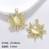 Novo Pingente de Sol Olho de Gato com Incrustação Irregular de Nicho Acessórios para Pulseira de Miçangas Feita à Mão, Colar, Brincos