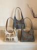 Bolso Vintage de Axila para Mujer 2024 Nueva Moda Bolso de Mano Casual Bolso de Hombro de Axila con Texto Personalizable