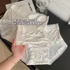 Bragas de Seda de Hielo Sin Costuras~Estampadas Dulces Ultra Delgadas para Mujer con Alta Elasticidad Entrepierna de Ácido Poliláctico Braguitas de Cintura Media para Mujer