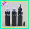 24 dientes tapa de pico botella 100ml a prueba de luz negra botella de tapa de pico botella de aceite esencial botella de loción botella dispensadora de boca de pico botella de pasta de color