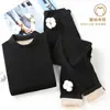 Conjunto de Roupa Íntima Térmica para Homens de Meia-Idade e Idosos, Espessado e com Forro de Lã, Resistente ao Frio, Seda, para Pai e Avô, Tamanho Grande, Inverno
