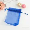 Bolsa de fio de cor sólida opcional multicolorida joia doce embalagem lavanda bolsa de fio com cordão suprimentos de casamento bolsa de embalagem