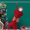 2023 Decorações de Natal Malha de Lã Pendurados Enfeites Presente Bolsa Meia de Natal Pingente de Natal Grande Saco de Presente