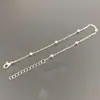 Sencilla y Versátil Aleación Acero Inoxidable Material Perla Redonda Tobillera para Mujer Moda Personalidad Joyería Transfronteriza Venta al por Mayor