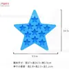 Bandeja de Hielo Estrella de Cinco Puntas Transfronteriza Hielera Molde de Hielo de Grado Alimenticio Herramienta de Silicona para Hornear Pastel Cubitos de Hielo Congelación Rápida