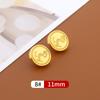 Camisa fivela roupas femininas cardigan chiffon redondo botão de metal camisa masculina infantil all-match coleção botão dourado