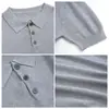 Fábrica de Origen Estilo Urbano Texturizado Simple Estilo Maduro Color Sólido Camisa Polo de Manga Corta Moderna para Hombre Casual Top con Cuello para Pareja