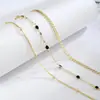 Set de Pulseras de Lujo Ligero con Forma de Corazón Hueco Transfronterizo Europeo y Americano Cadena de Clip de Papel Multicapa Diseño Simple Joyería para Mano de Mujer