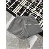 Item Popular de Alta Qualidade das Treze Linhas de Guangzhou ~ Shorts Largos com Cintura Elástica e Cordão de Lã de Cordeiro para Mulheres, Roupa de Inverno Quente