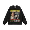 Camiseta de Manga Corta Estilo Calle Antigua Europea y Americana para Hombre Marca Trendy High Street Ins Algodón Pesado Lavado Cuello Redondo Top Básico para Pareja
