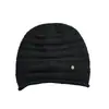 26 Otoño/Invierno Etiqueta Metálica Uso Diario Gorro Tejido Color Sólido Simple Casual Versátil Dobladillo Plegado Headwrap Sombrero para Clima Frío