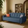 2026 Nuevo Modelo Sofá Cama Plegable Resistente a Arañazos para Sala de Estar de Alquiler, Asiento Doble para Apartamento Pequeño, Uso Doméstico Simple