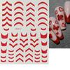 Nuevas pegatinas de arte de uñas 3D con brillo transfronterizas, pegatinas adhesivas para uñas con línea de onda de brillo dorado y plateado francés, uña