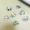 Insignia de Pin Metálica de Panda de Sichuan Lindo Bambú Verde Sandía Broche para Ropa de Panda Premio Estudiantil Decoración para Mochila Escolar