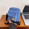 Bolsa pequena fofa para mulheres 2024 nova moda vigorosa menina estudante bolsa para celular estilo japonês bolsa de lona crossbody fresca