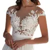 2027 Nuevo Comercio Exterior Transfronterizo Vestidos de Novia Europeos y Americanos Amazon Wish Vestido de Noche Sexy con Abertura de Encaje Vestido Largo