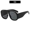 2026 Nuevas Gafas de Sol de Moda Europea y Americana con Montura Grande y Personalidad, Versátiles Gafas Tipo Aviador con Bloques de Color para Estilo Callejero, Estilo Piloto de Moda