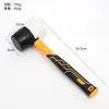 Martillo de goma con mango de plástico blanco y negro para baldosas de suelo, martillo de goma con mango de plástico, venta al por mayor de fábrica