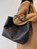 Bolsa cross-border feminina, grande capacidade, explosiva, cor sólida, bolsa de ombro, elegante, simples, de couro macio, para mulheres