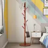 Perchero de madera maciza para la sala de estar, colgador de ropa y bolsos de pie, estante de almacenamiento de ropa simple y moderno estilo rama de árbol para el hogar y el dormitorio