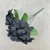 Flor de Hortensia Artificial con 5 Ramas y Pétalos Grandes, Flor de Seda para Boda y Decoración del Hogar, Adorno de Arreglo de Flores Falsas, Disponible en Múltiples Colores