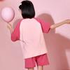 Pijamas de verano para niñas con diseño de oso de fresa y dibujos animados, de algodón puro, de manga corta, para salir a la calle, para niños de talla mediana y grande, para el hogar.