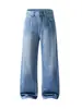 Maple House Roupas Masculinas / Coleção Nova Primavera 2026: Jeans Minimalista Estilo Coreano, Corte Slim, Respirável, Perna Reta, Lavagem Degradê