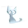 Novos brincos de piercing de liga de titânio minimalistas fofos com design oco de gato e animal pequeno para e-commerce transfronteiriço europeu e americano