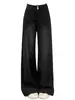 Jeans negros para mujer, nuevo estilo primavera y otoño, talla grande, pierna ancha, adelgazantes, adecuados para cuerpo tipo pera, pierna recta, pantalones de largo completo