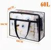 Saco de armazenamento de colcha de grande capacidade transfronteiriço, bolsa de mão para roupas, dobrável, saco de PVC grosso, à prova d'água, à prova de umidade, saco organizador