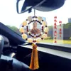 Caixa de Decoração Pendente para Carro Buxo Anel Único Anel Duplo Pequeno Pingente de Buda Carro Bodhi Lótus Decoração de Interior de Carro Espelho Retrovisor Suprimentos