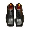 Zapatos de boda hechos a mano para hombre, zapatos formales de cuero para negocios, cuero genuino, estilo británico, lujo ligero, puntera ancha, zapatos de hombre de alta gama