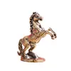 Estatua de Caballo Galopando de Latón Puro, Adorno Artesanal Decorativo de Escritorio de Latón Macizo Vintage