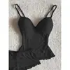 Pijama de Camisola Acolchada con Tira de Puntos Negros de Lujo Pure Desire para Mujer, Nuevo Conjunto de Shorts de Verano Talla Grande para Mujer