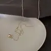Collar de Cadena para Suéter con Colgante de Bola de Acero de Titanio de Gama Alta para Mujer 2023 Nuevo Diseño de Moda Nicho Collar Largo para Suéter