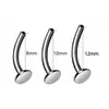 Aço Inoxidável Rosca Interna Barra Curva Rosca Interna Fundo Plano Stud Sobrancelha Stud Lábio Stud Cartilagem da Orelha Stud Joias para Body Piercing Acessórios Barra de Substituição